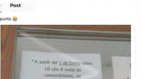 Cuenta lo que pasará en su bar a partir del 1 de enero con un cartel de una sinceridad aplastante