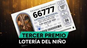 66.777, tercer premio de la Lotería del Niño 2025