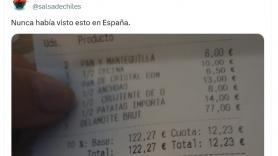 Pide la cuenta en un restaurante y jamás había visto en España algo como lo que le traen