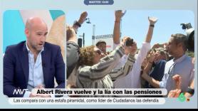 A Gonzalo Miró le sobran 10 segundos para despachar a Albert Rivera tras sus palabras sobre las pensiones