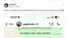 Los mensajes de WhatsApp que le ha enviado su padre y que enamoran a todos: "Os juro que no tiene precio"