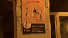 Revuelo por el cartel que han colocado en una de las calles más famosas de Logroño