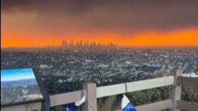 El increíble aspecto del cielo de Tom LaBonge Panorama entre sombras negras y naranjas por el incendio en California