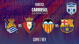 Sigue en directo el Real Sociedad-Osasuna y el Valencia-FC Barcelona de cuartos de final de Copa