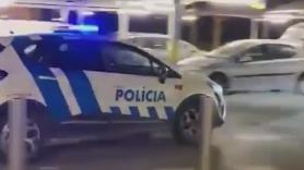 La huida de película protagonizada por un joven en medio de un aparcamiento