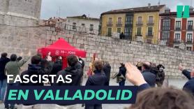 Falangistas cantan el 'Cara al sol' y hacen el saludo nazi en pleno centro de Valladolid