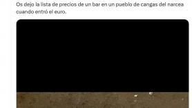 Media España está comentando los precios de un bar de Asturias cuando entró el euro: ojo al café