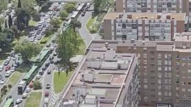 Atascos masivos y caos en el centro de las ciudades afectadas por el apagón