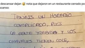 Tiene cerrado por descanso el restaurante dejan por debajo de la puerta la nota más desconsiderada que se ha visto