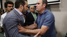 Sorpresa mayúscula con la presencia de Aldama en la comparecencia de Leire Díez