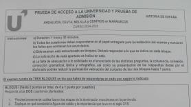 El examen de Historia de España de la PAU en Andalucía es el más comentado, de largo: "Me quedo tiesa"