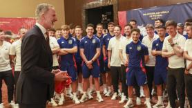 El rey desea suerte a la selección sub-21 antes de disputar la Eurocopa