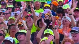 Los dos carteles que se han visto en la grada durante la clasificación de la F1 representan a media España