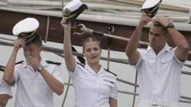 La princesa Leonor llega a Marín y finaliza su crucero de instrucción a bordo de Elcano