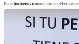 Hay mucha gente pidiendo que este cartel se coloque en todos los bares y restaurantes de España