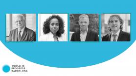 Julissa Reynoso, Juan Manuel Santos, Josep Borrell y Gabriel Szpigiel, miembros del Consejo Asesor de World in Progress, el foro internacional del Grupo PRISA