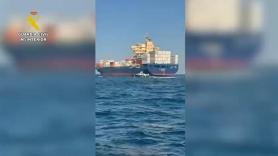 Incautan 1.300 kilos de cocaína en 38 fardos en un portacontenedores en la Bahía de Cádiz