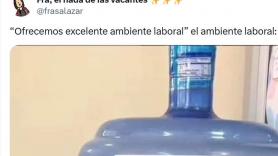 Sube una foto enseñando cómo se reparte el agua en su trabajo y muchos prefieren optar por tragar saliva