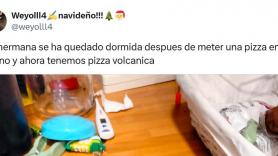 Intenta hacer una pizza en el horno y el resultado demuestra que la cocina no es lo suyo