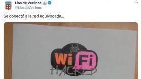 Le roban el wifi y cuelga este amenazante cartel: lo que dice está dando mucho que hablar