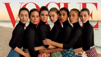 El controvertido detalle de la portada de 'Vogue USA' con siete supermodelos