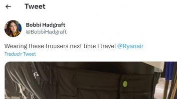 Menciona a Ryanair enseñándole lo que se va a comprar para no pagar equipaje y la respuesta es épica