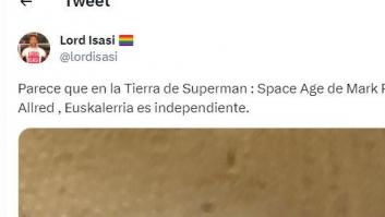 Twitter rescata la fotografía de cómo aparece coloreado el País Vasco en el nuevo cómic de Superman