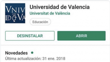 En la app de la Universidad de Valencia hay un comentario de un alumno que merece un sobresaliente