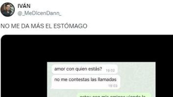 Le pregunta su pareja por WhatsApp que con quién está y él le envía tres audios que ya son historia