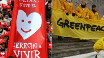 La organización antiabortista 'Derecho a vivir' denuncia a miembros de Greenpeace por insultos y amenazas