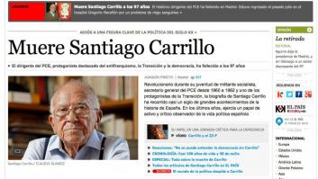 Muerte de Santiago Carrillo: el histórico dirigente comunista fallece en Madrid a los 97 años (FOTOS)