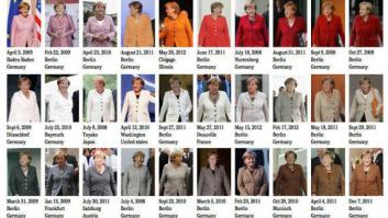Angela Merkel: la misma chaqueta, diferentes colores