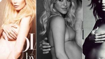 Famosas embarazas que desnudaron su barriga: de Shakira a Demi Moore, Cindy Crawford, Claudia Schiffer... (FOTOS)