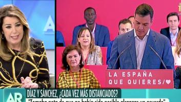 La espontánea reacción de Susana Díaz cuando Ana Rosa le ha dicho que"tiene los días contados" si gana Sánchez