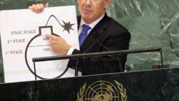 Netanyahu asegura en la ONU que Irán podrá fabricar la bomba nuclear en verano (FOTOS)