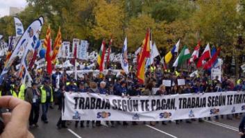 Unos 5.000 policías protestan en Madrid contra los recortes salariales