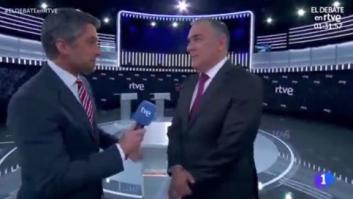 Franganillo sorprende a Fortes con este comentario momentos antes del debate de TVE