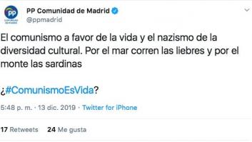 El tuit del PP de Madrid sobre el comunismo que más está dando que hablar