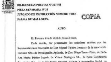 Auto del juez Castro con la imputación de la infanta Cristina: un documento para la historia