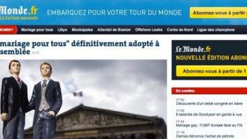Las portadas de los medios franceses sobre el matrimonio homosexual: Del "Vivan los novios" al "Dijeron sí"