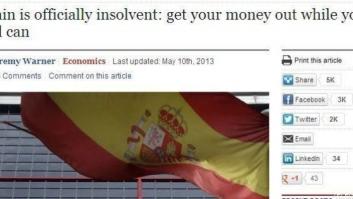 'The Telegraph' siembra la alarma sobre la situación financiera en España