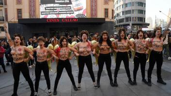 Femen se desnuda en Madrid por San Valentín contra el 