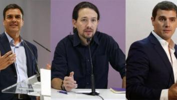 Encuentro entre los candidatos Pedro Sánchez, Albert Rivera y Pablo Iglesias en 'El Huffington Post'