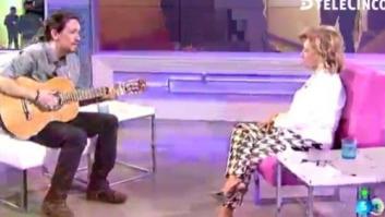 Pablo Iglesias se arranca con una nana en el programa de María Teresa Campos
