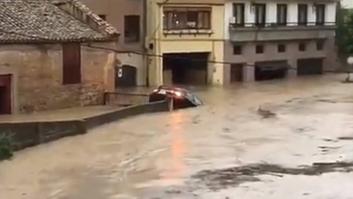 Localizan el cuerpo sin vida de un conductor arrastrado por el agua en Navarra