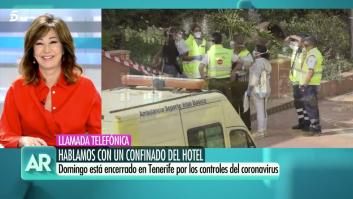 "Mi mujer cualquier día...": el jocoso relato a Ana Rosa de uno de los aislados en el hotel de Tenerife por el coronavirus