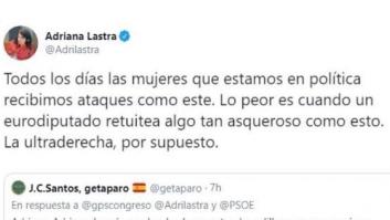 La reacción de Pedro Sánchez al ver el tuit que ha recibido Adriana Lastra: "Repugnante"