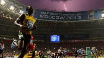 La increíble imagen de un rayo cayendo mientras Bolt gana la final de los 100 (FOTOS)