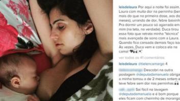 Polémica por una foto de una diputada brasileña dando de mamar