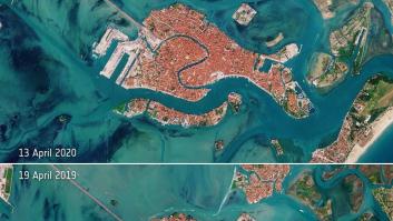 Las fotos de Venecia desde el espacio que muestran cómo ha cambiado por el coronavirus